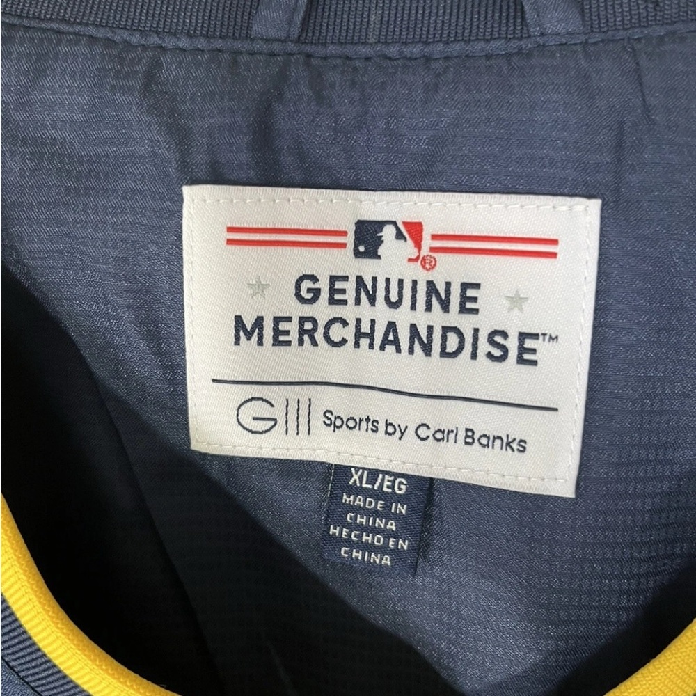 Rare G-III Milwaukee Brewers Crewneck Windbreaker Pullover Size Men’s Size XL/EG - Picture 4 of 6